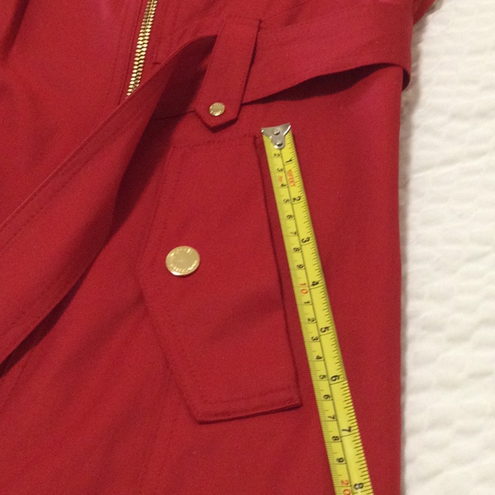 EUC Michael Kors Small Red/Gold Women's Trench Coat - Picture 7 of 12